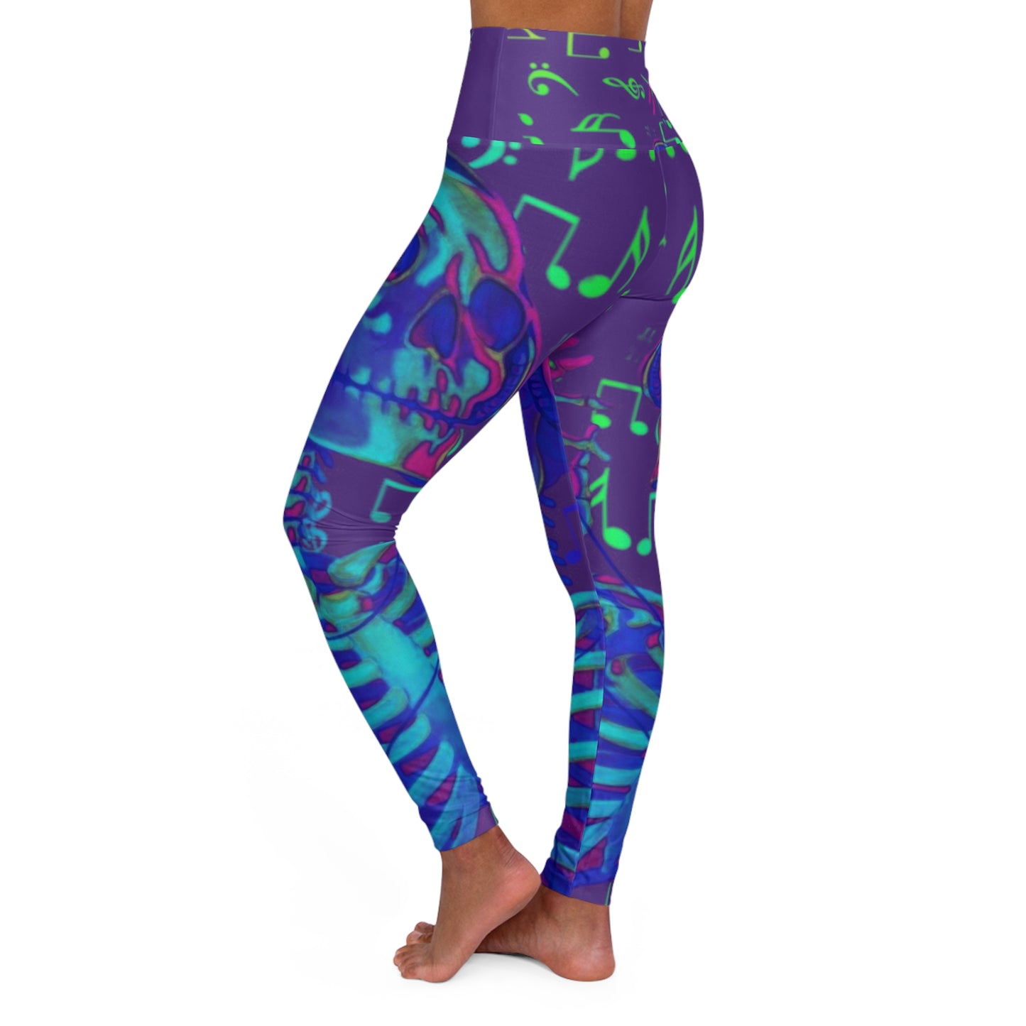 Musical Skeleton High Waisted Yoga Leggings