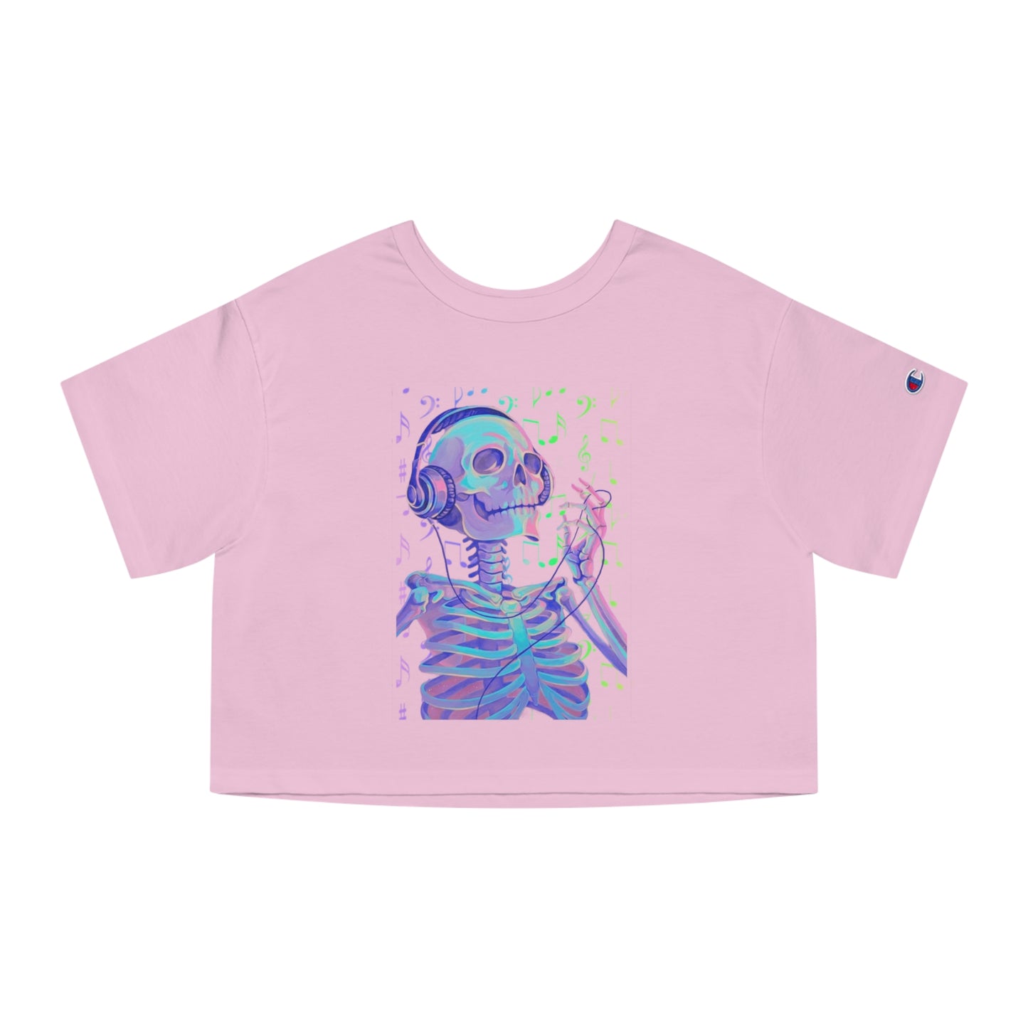 Musical Skeleton Cropped T-Shirt