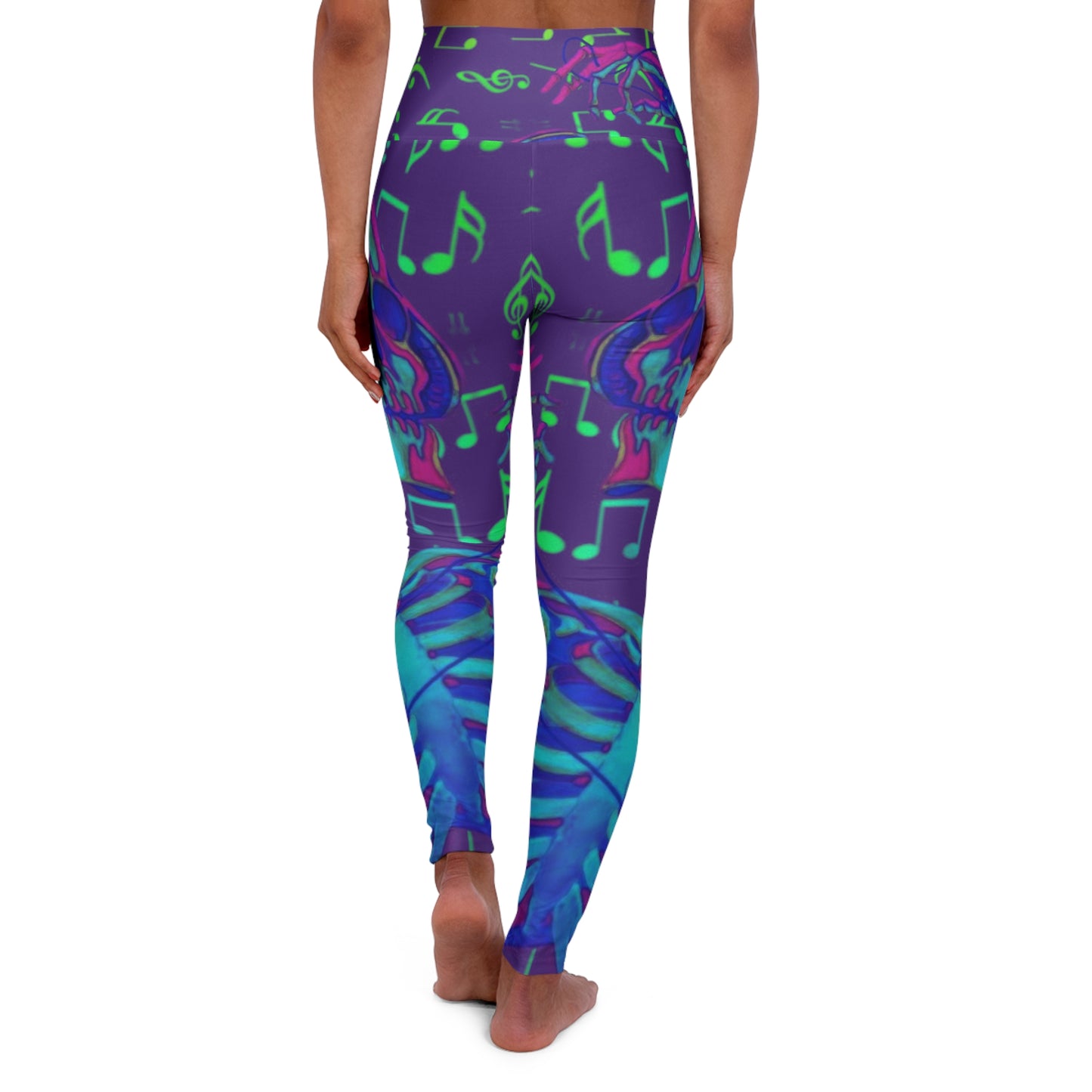 Musical Skeleton High Waisted Yoga Leggings