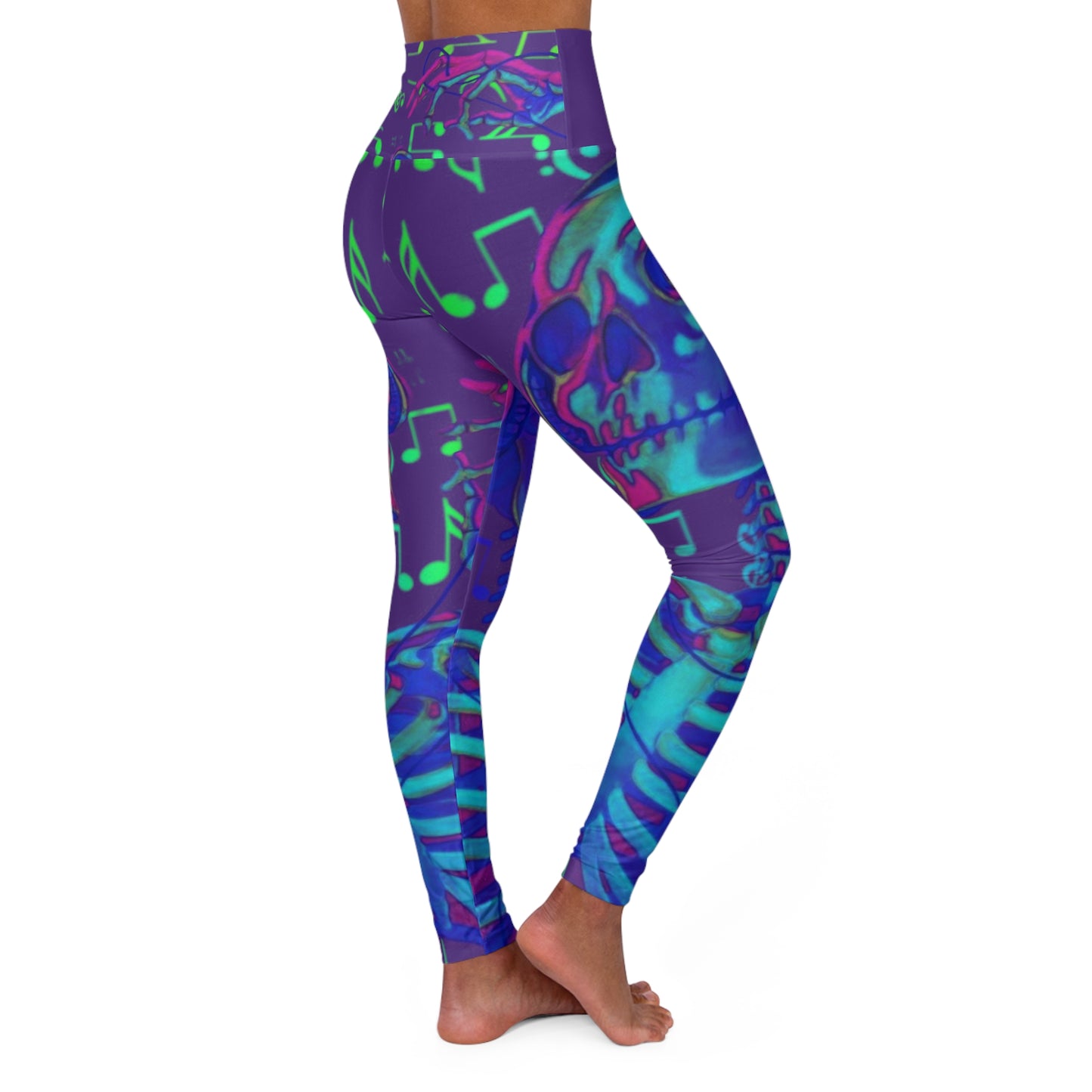 Musical Skeleton High Waisted Yoga Leggings