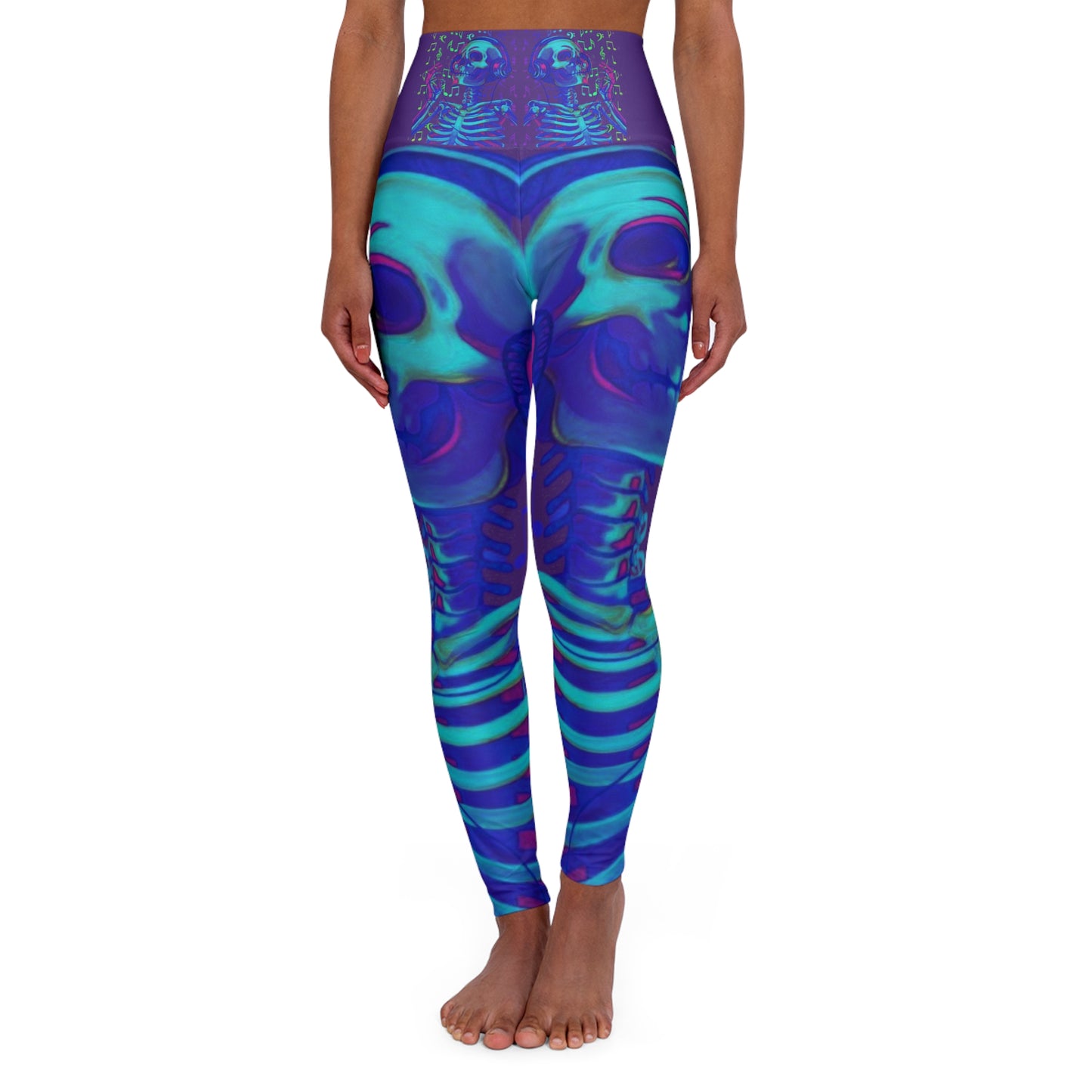 Musical Skeleton High Waisted Yoga Leggings