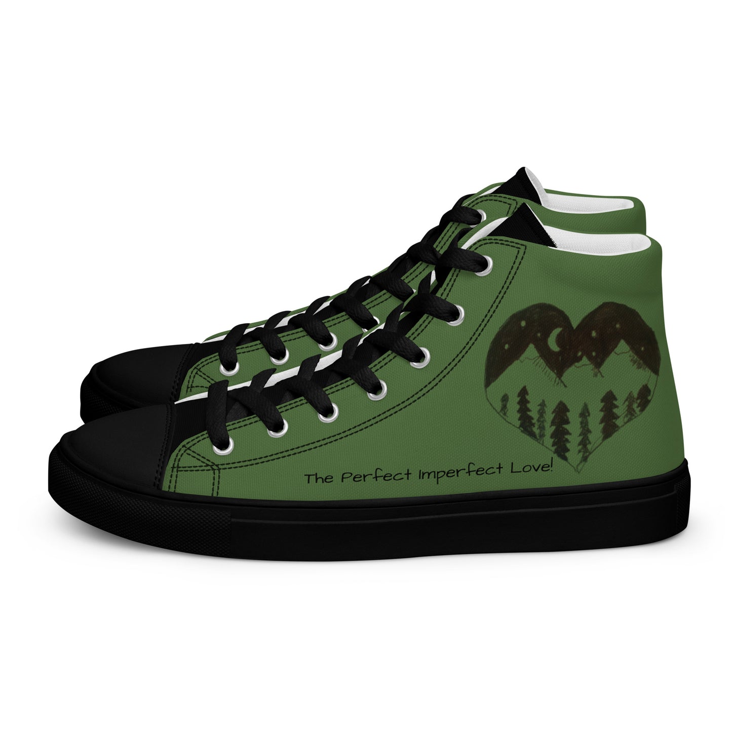 Imperfect Love Women’s high top canvas shoes