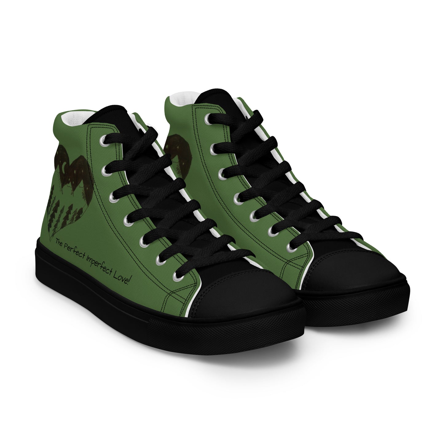 Imperfect Love Women’s high top canvas shoes